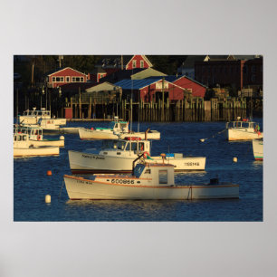 Poster EUA, América do Norte, Maine, Bernard, Pesca