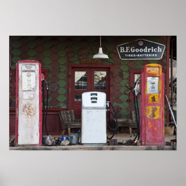 Pôster EUA, Arizona. Cloreto Ghost Town, gás antigo (Frente)