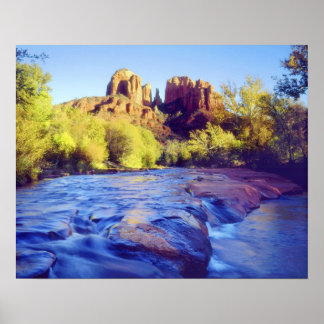 Pôster EUA, Arizona, Sedona. Catedral Rock refletor 2