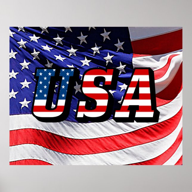 Poster EUA - Bandeira americana (Frente)