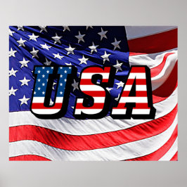 Poster EUA - Bandeira americana