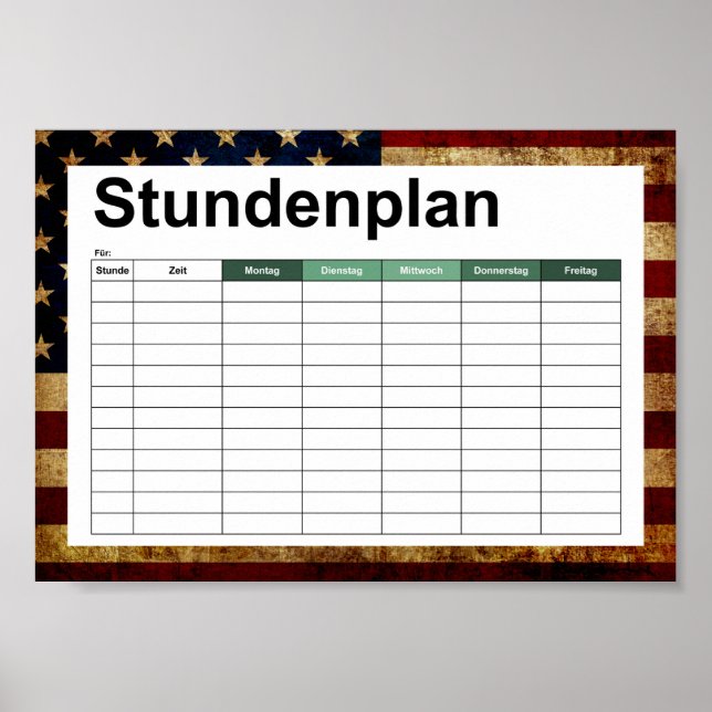 Poster EUA / Bandeira esvajada (Frente)