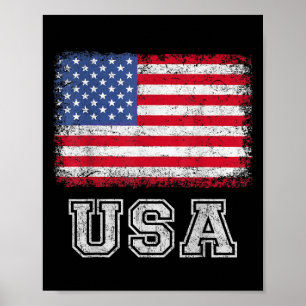 Poster EUA Bandeira Patriótica Americana Para Homens Meni