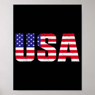 Poster EUA Bandeira Patriótica Americana Para Homens Meni