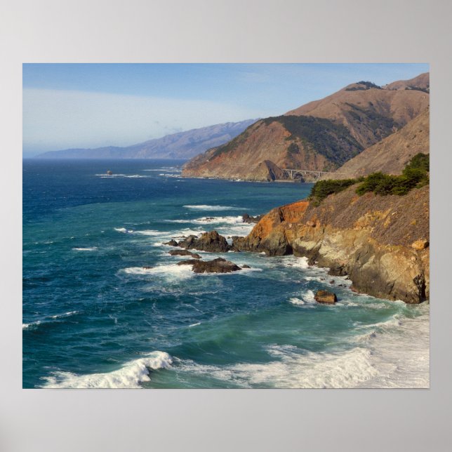 Pôster EUA, Califórnia, Costa Big Sur (Frente)