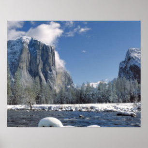 Pôster EUA, Califórnia, Yosemite NP. O rio Merced,