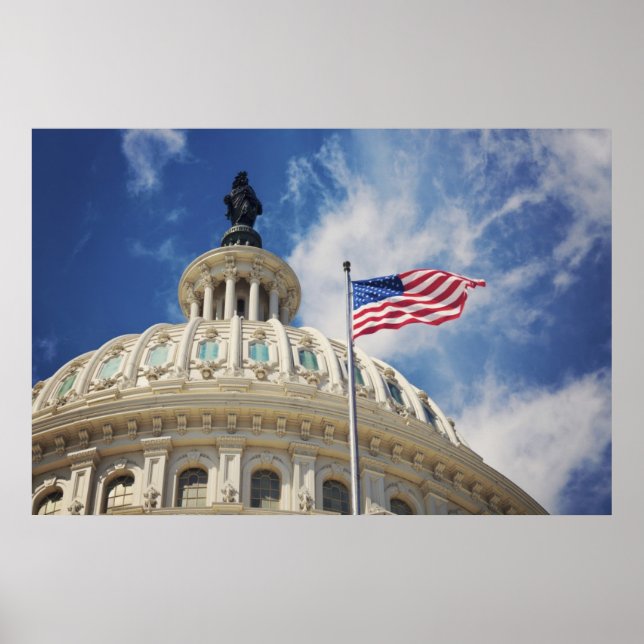 Poster EUA, Colômbia, Washington DC, Capitol Building (Frente)