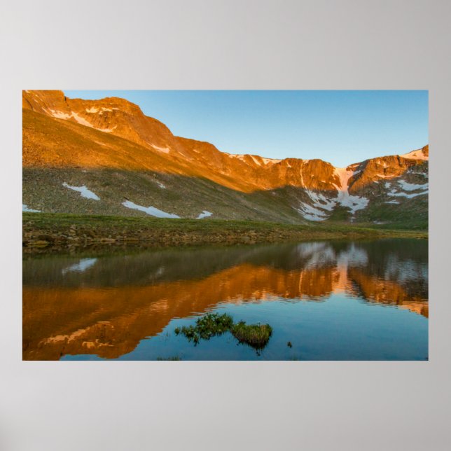 Poster EUA, Colorado, Mt. Evans. Reflexo do Summit Lake (Frente)
