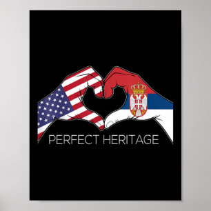 Poster Eua E Sérvia Herança Perfeita Americana Sérvia H