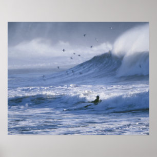 Pôster EUA, Estado de Washington, La Push. Man kayak