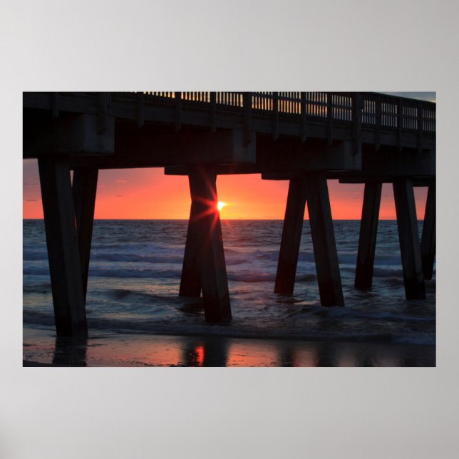 Pôster EUA, Geórgia, Ilha Tybee, Pier Tybee (Frente)