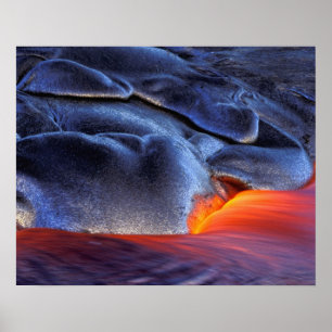 Pôster EUA, Havaí, Ilha Grande, Kilauea, Vulcanoes NP,