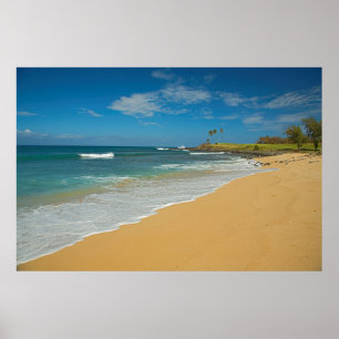 Poster EUA, Havaí, Ilha Molokai, Praia de Três Milhas