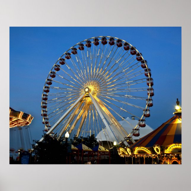 Poster EUA, Illinois, Chicago, Cityscapes, Luz (Frente)