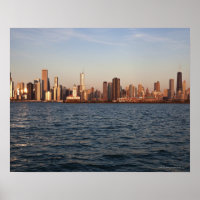 EUA, Illinois, Chicago, linha do horizonte sobre o