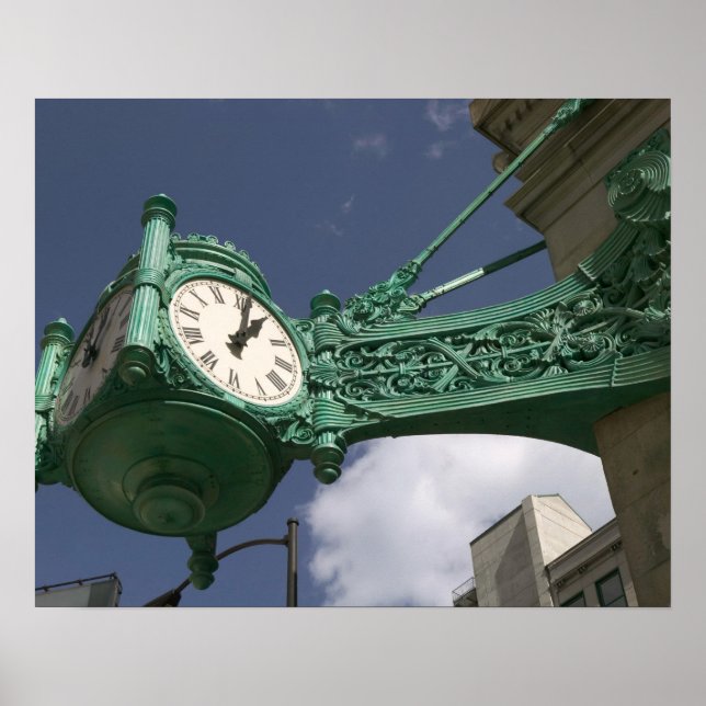 Pôster EUA, Illinois, Chicago: O Loop: Estado do Norte (Frente)