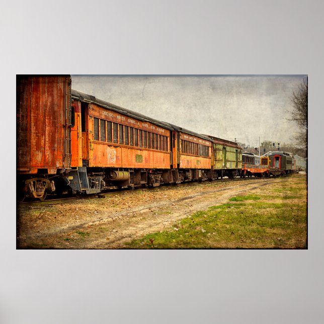 Pôster EUA, Indiana. O Museu da Ferrovia North Mudson (Frente)