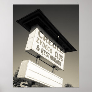 Pôster EUA, Louisiana, Henderson. Música Creole Zydeco