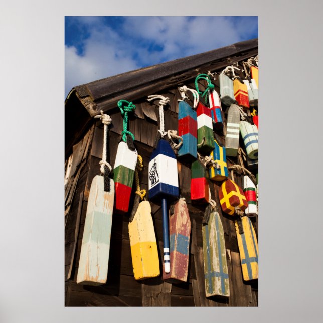 Poster EUA, Massachusetts, Gloucester, Lobster Buoys 2 (Frente)