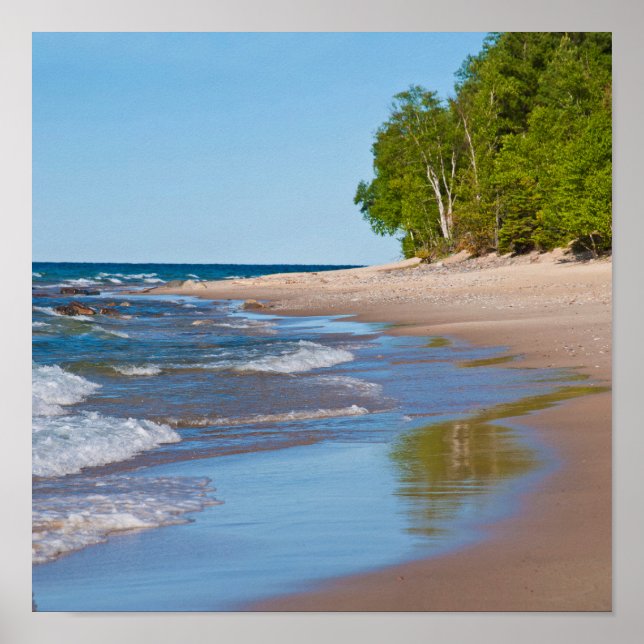 Poster EUA, Michigan. 12 Mile Beach (Frente)