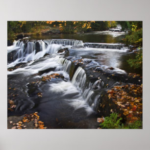 Pôster EUA, Michigan, Península Superior. Bond Falls e