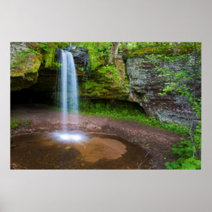Pôster EUA, Michigan. Scott's Falls No Michigan Superior