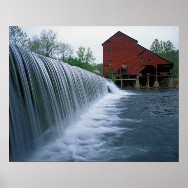 Poster EUA, Missouri, condado de Ozark, Rockbridge Mill (Frente)