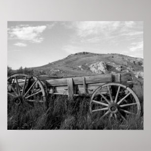 Pôster EUA, Montana, Parque Estadual Bannack Velha carroç
