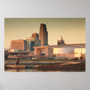Pôster EUA, Nebraska, Omaha, Skyline