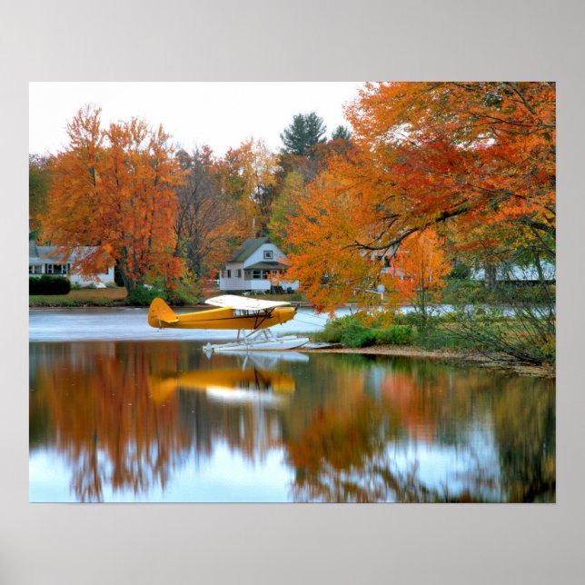 Pôster EUA, Nova Inglaterra, New Hampshire. Plano flutuan (Frente)