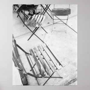 Pôster EUA, NOVA IORQUE: Nova Iorque Cafés Chairs,