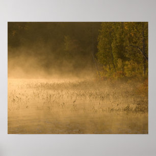 Poster EUA, Nova Iorque, Parque Adirondack. Névoa solar a