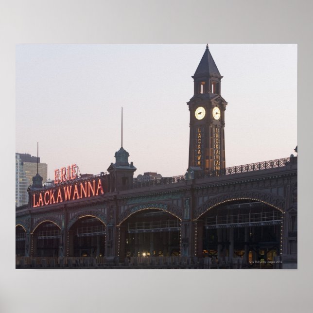Pôster EUA, Nova Jersey, Hoboken, estação de trem antiga (Frente)