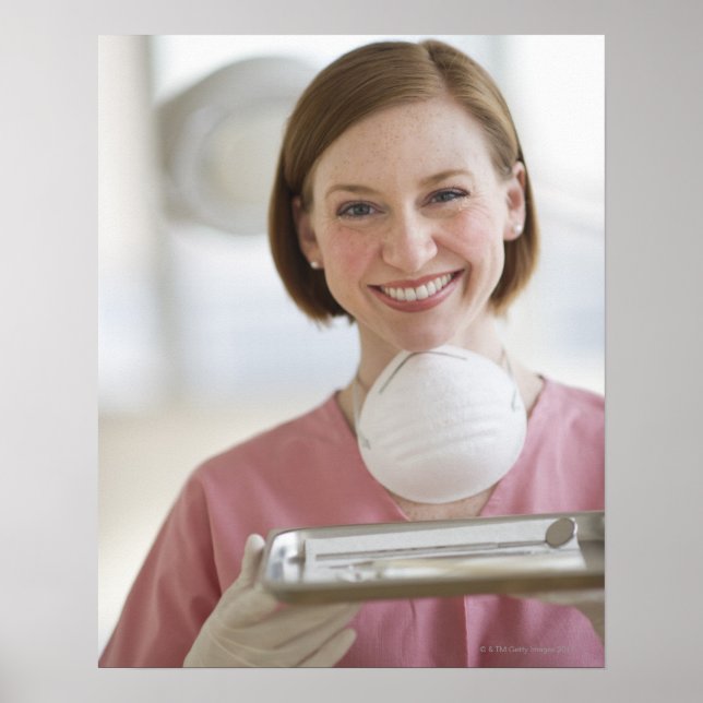 Pôster EUA, Nova Jersey, Jersey City, assistente dentária (Frente)