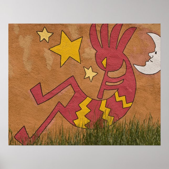 Pôster EUA, Novo México, Papais noeis Fe. Muro de parede  (Frente)