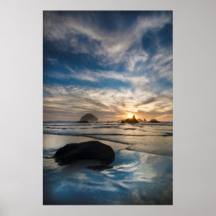 Pôster EUA, Oregon, Bandon Beach. Rochedo