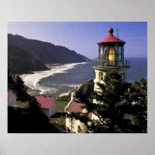 Poster EUA, Oregon, Florence. Farol de Heceta Head