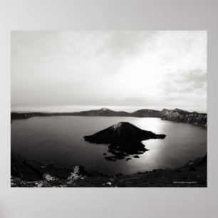 Poster EUA, Oregon, lago crater, ilha do feiticeiro,