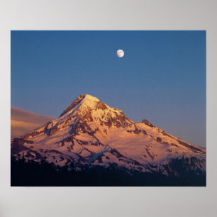 Pôster EUA, Oregon, Mt Hood. criadas do pôr do sol