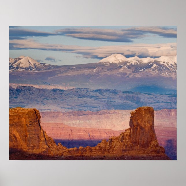 Pôster EUA, Utah. Cenário das Montanhas La Sal a partir d (Frente)
