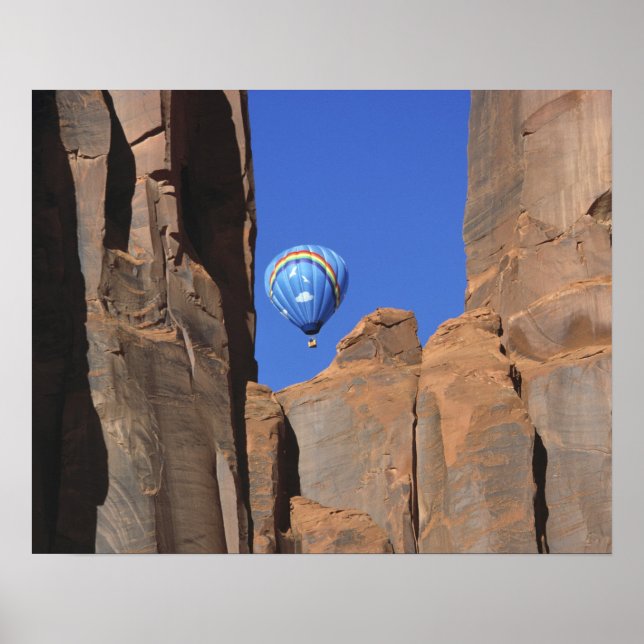Pôster EUA, Utah, Monument Valley. Um balão de ar (Frente)