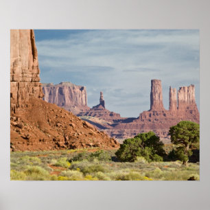 Pôster EUA, Utah, Parque Tribal Navajo Monument Valley.