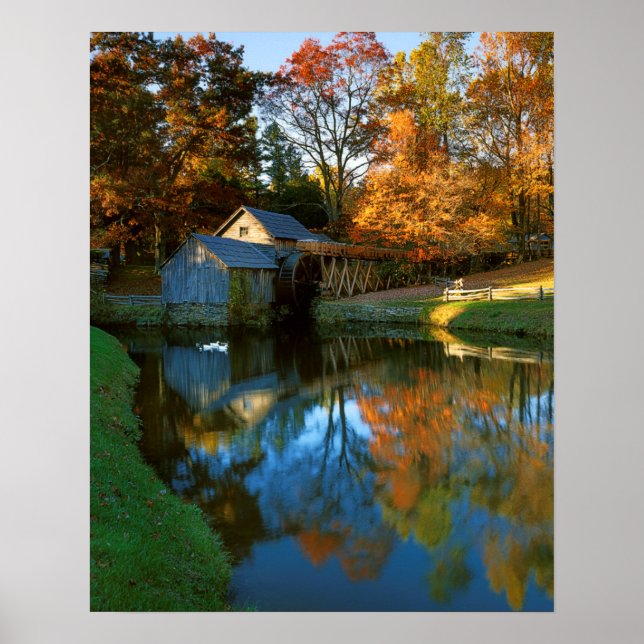 Poster EUA, Virginia, Blue Ridge Parkway, Mabry Mill (Frente)