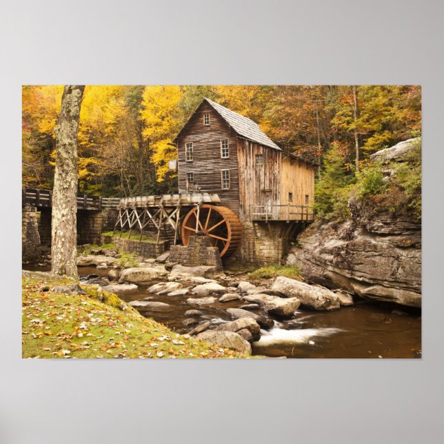 Poster EUA, Virgínia Ocidental, Clifftop. Babcock State 2 (Frente)