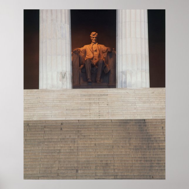 Pôster EUA, Washington Dc, Memorial Lincoln (Frente)