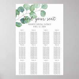 Poster Eucalipto - conselho de espuma do gráfico de assen