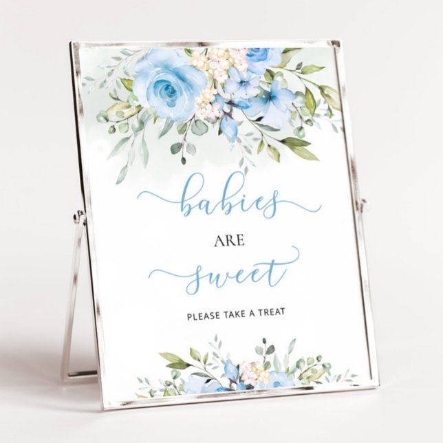 Poster Eucalipto floral Blush Os bebês são doces (Criador carregado)