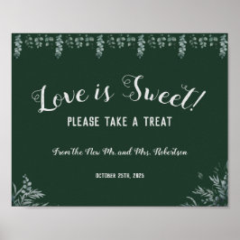 Poster Eucalipto O Amor é Doce Chás de Bebê Casamento 