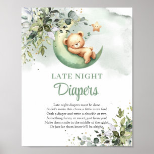 Poster Eucalipto sobre a lua neutra do ponto de vista do 