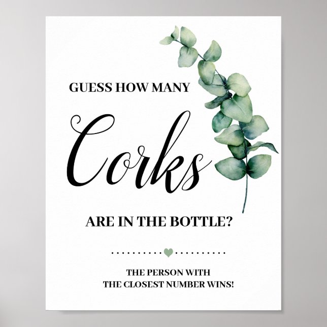 Poster Eucalyptus adivinha quantos sinais de jogo de Chá  (Frente)